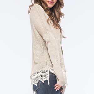 Blu Pepper lace trim sweater